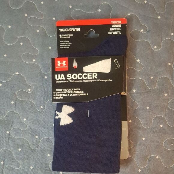 Under Armour Blue Athletic Socks for Performance - new - Picture 1 of 4